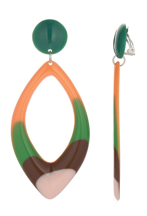 Boucles d'oreilles clip Fabriza en acier inoxydable