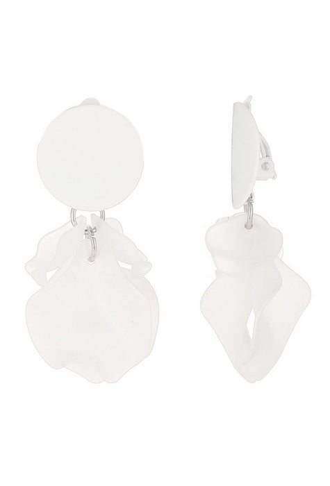 Boucles d'oreilles clip Flick en acier inoxydable