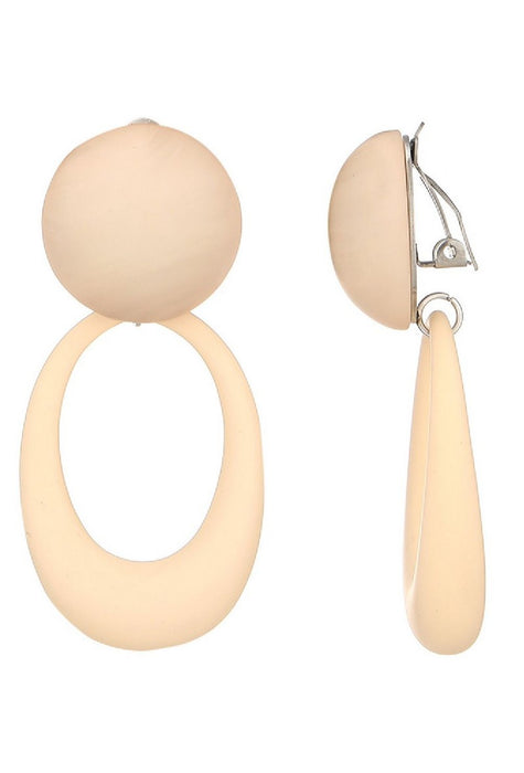 Boucles d'oreilles clip Nura en acier inoxydable