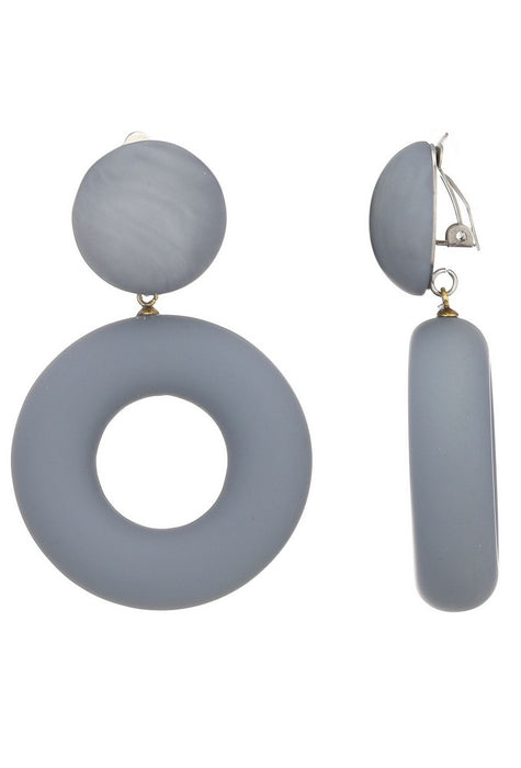 Boucles d'oreilles clip Nurit en acier inoxydable