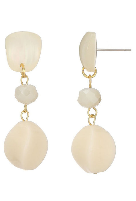 Boucle d'oreille tige Thema en acier inoxydable