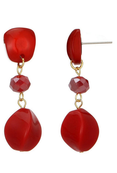 Boucle d'oreille tige Thema en acier inoxydable