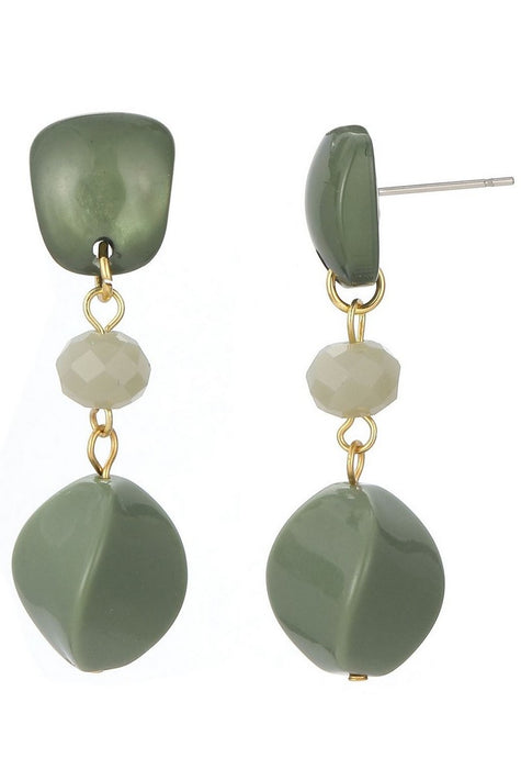 Boucle d'oreille tige Thema en acier inoxydable