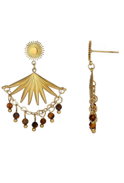 Boucle d'oreille tige Unico en acier inoxydable