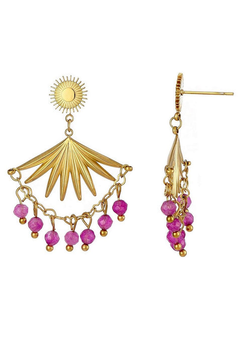 Boucle d'oreille tige Unico en acier inoxydable