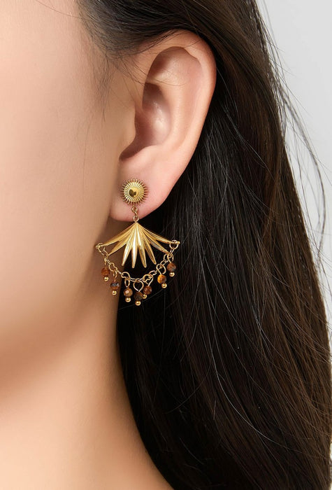 Boucle d'oreille tige Unico en acier inoxydable