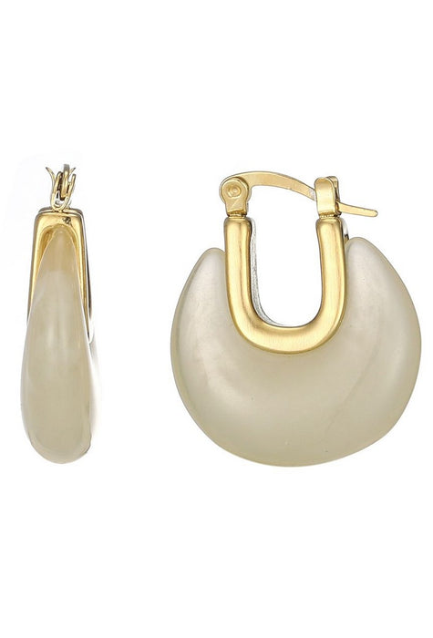 Boucle d'oreille tige Urlas en acier inoxydable