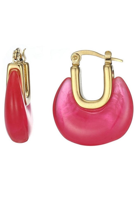 Boucle d'oreille tige Urlas en acier inoxydable