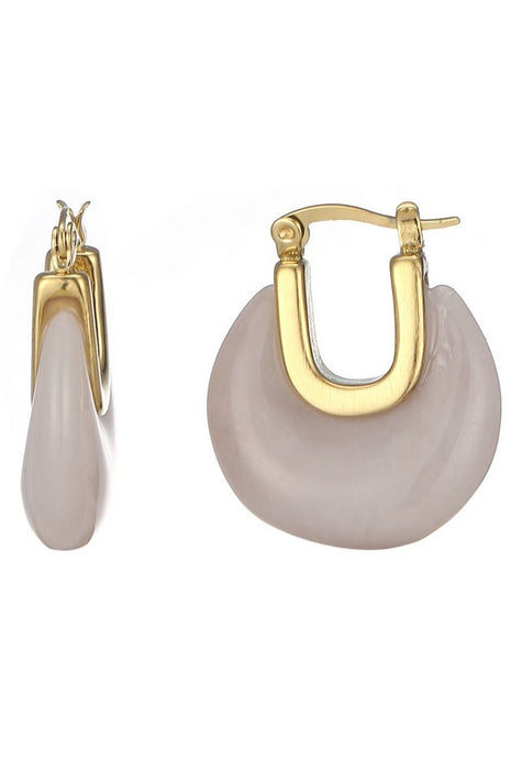 Boucle d'oreille tige Urlas en acier inoxydable