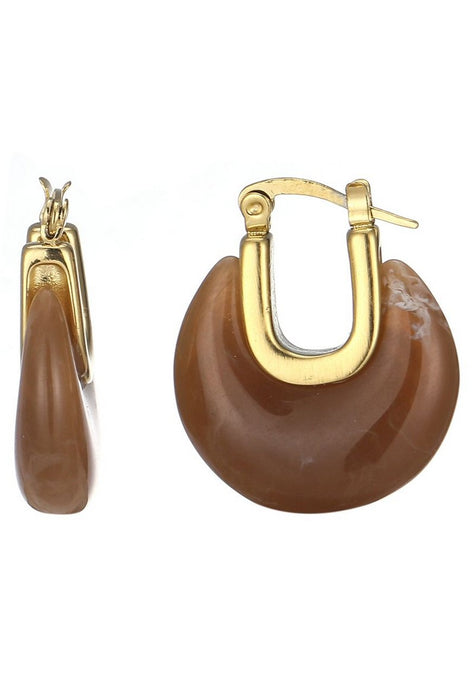 Boucle d'oreille tige Urlas en acier inoxydable