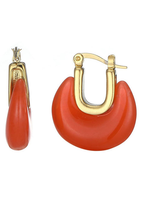 Boucle d'oreille tige Urlas en acier inoxydable