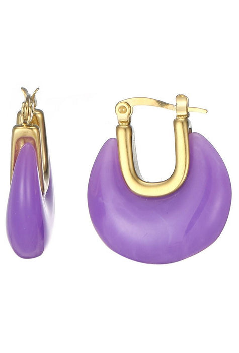 Boucle d'oreille tige Urlas en acier inoxydable