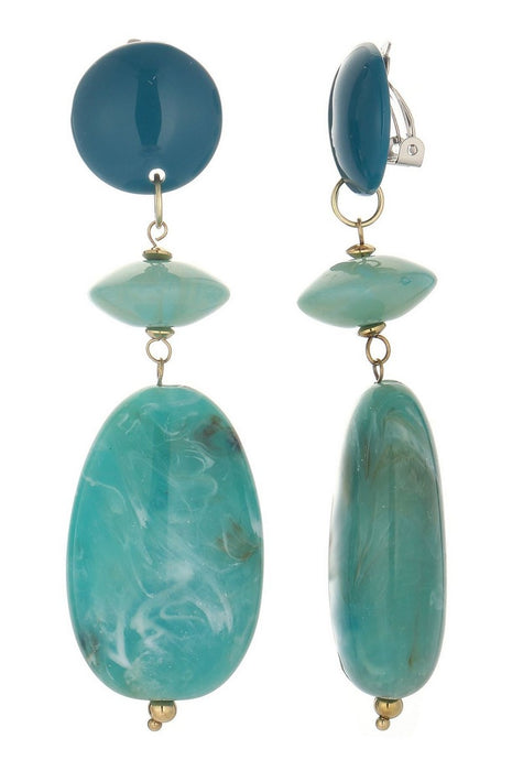 Boucles d'oreilles clip Uzima en acier inoxydable