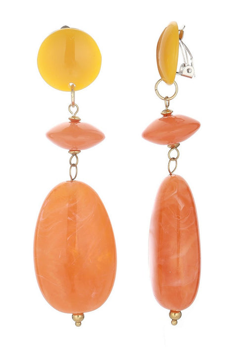 Boucles d'oreilles clip Uzima en acier inoxydable