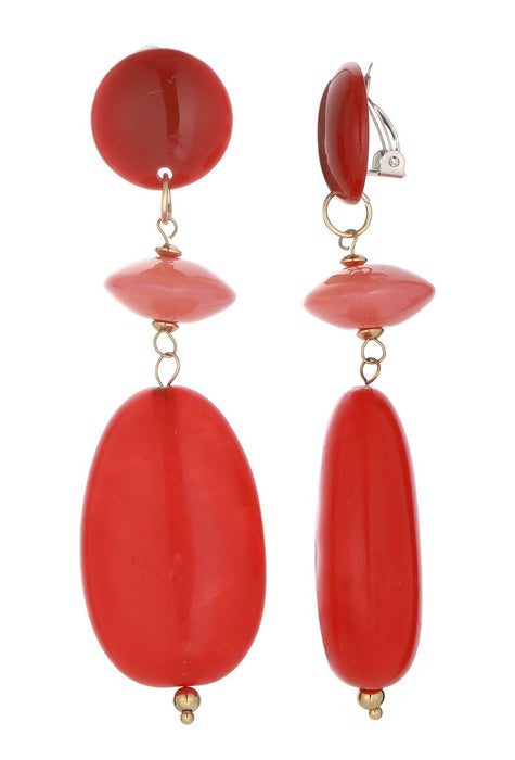 Boucles d'oreilles clip Uzima en acier inoxydable