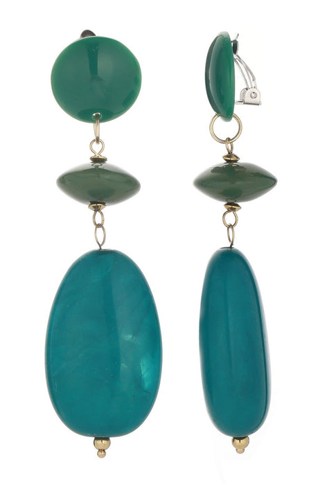Boucles d'oreilles clip Uzima en acier inoxydable