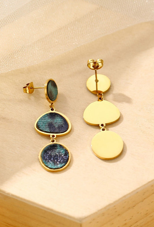 Boucle d'oreille tige Yassira en acier inoxydable