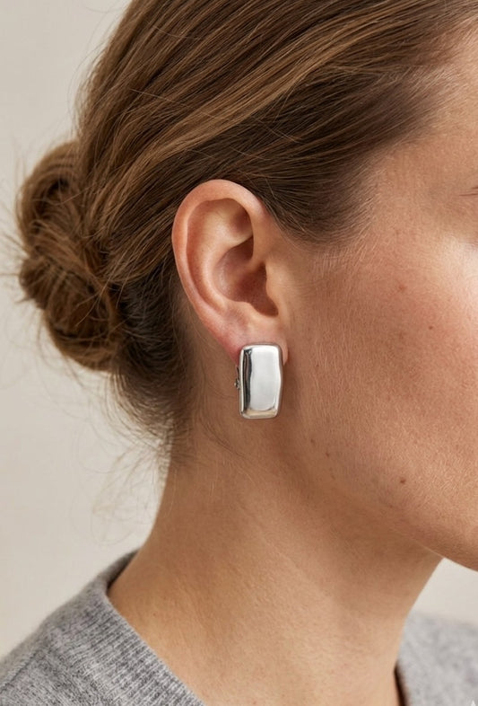 Boucles d'oreilles clip Yildiz en acier inoxydable