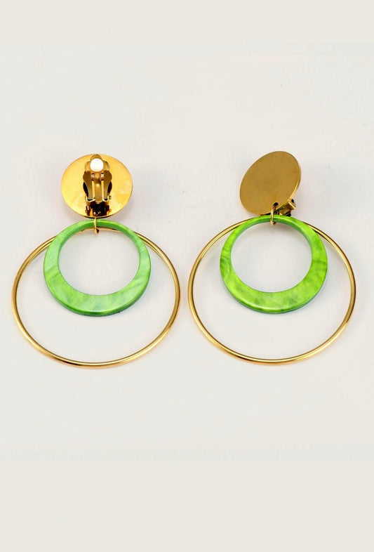 Boucles d'oreilles clip Yousriya en acier inoxydable