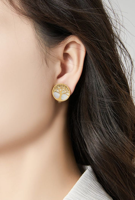 Boucles d'oreilles clip Zakiah en acier inoxydable