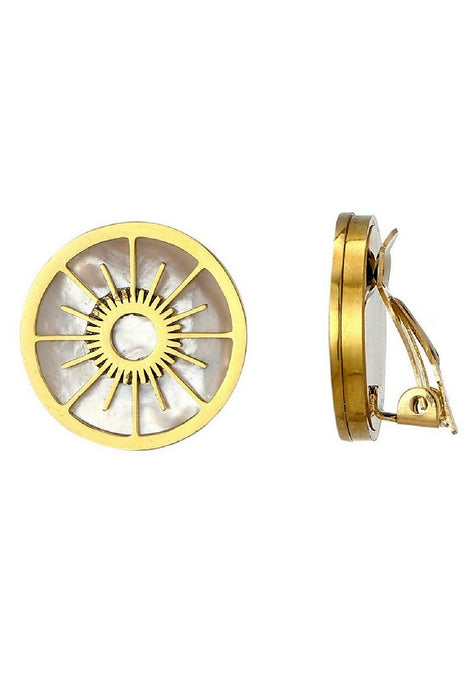 Boucles d'oreilles clip Zandra en acier inoxydable