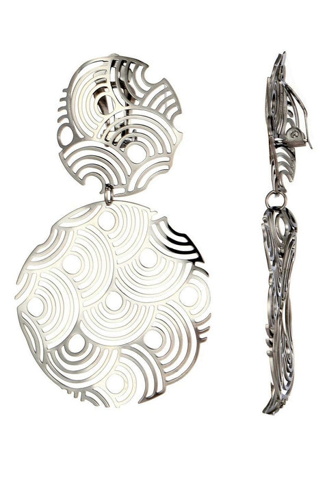 Boucles d'oreilles clip Zanta en acier inoxydable