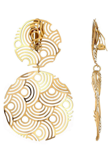 Boucles d'oreilles clip Zanta en acier inoxydable