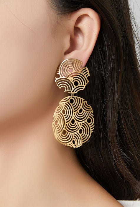 Boucles d'oreilles clip Zanta en acier inoxydable