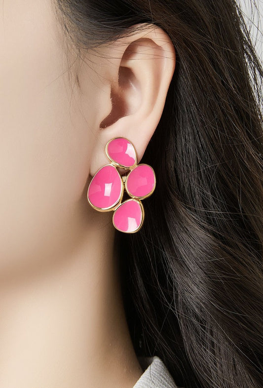 Boucles d'oreilles clip Zella en acier inoxydable