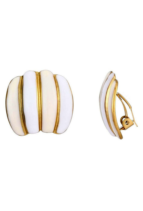 Boucles d'oreilles clip Zelma en acier inoxydable