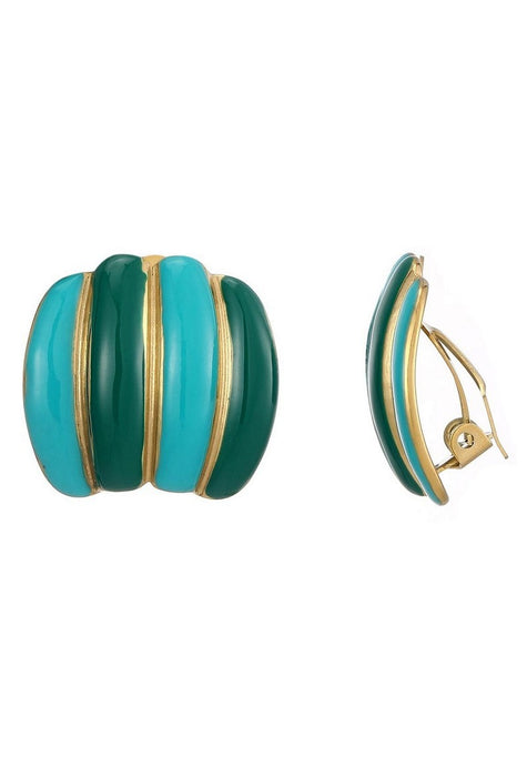 Boucles d'oreilles clip Zelma en acier inoxydable