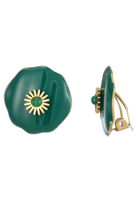 Boucles d'oreilles clip Zenoviaa en acier inoxydable