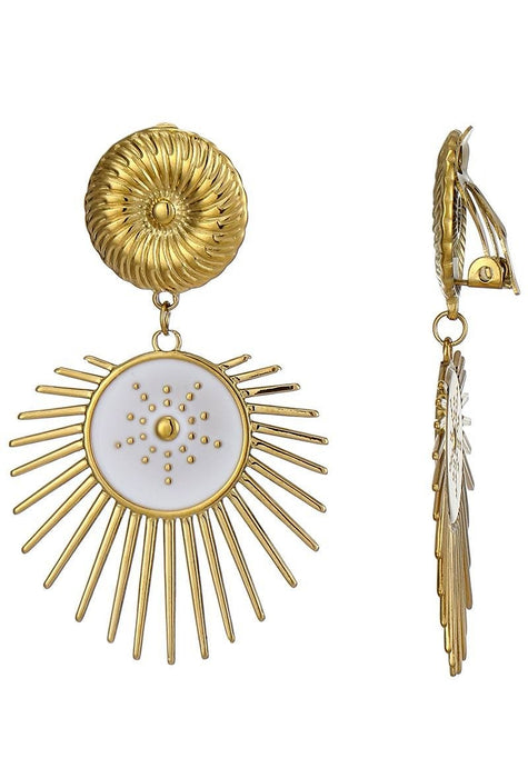 Boucles d'oreilles clip Zeynep en acier inoxydable