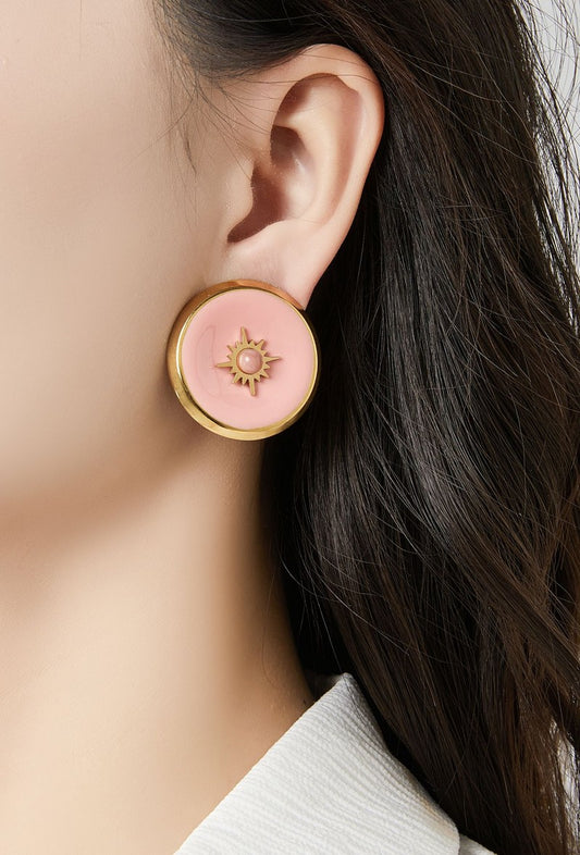 Boucles d'oreilles clip Zhaklina en acier inoxydable