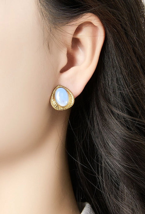 Boucles d'oreilles clip Zibiah en acier inoxydable