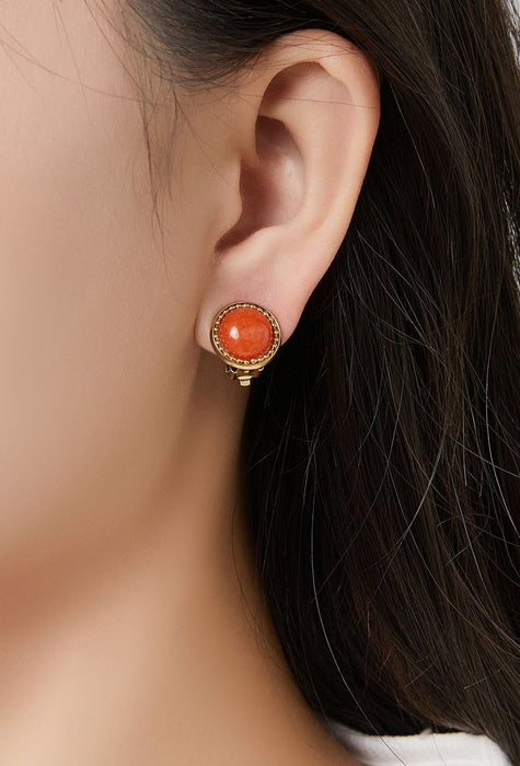 Boucles d'oreilles clip Zinovia en acier inoxydable