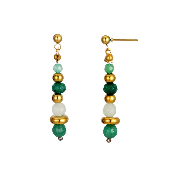 Boucle d'oreille tige Vitalie en acier inoxydable