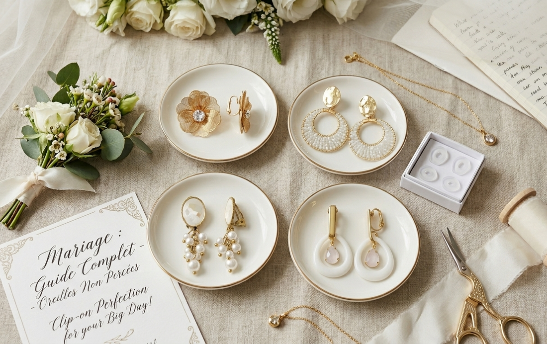 Boucles d'oreilles clips pour mariage : le guide complet pour oreilles non percées
