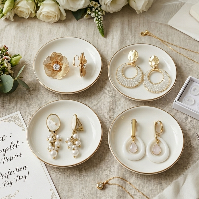 Boucles d'oreilles clips pour mariage : le guide complet pour oreilles non percées