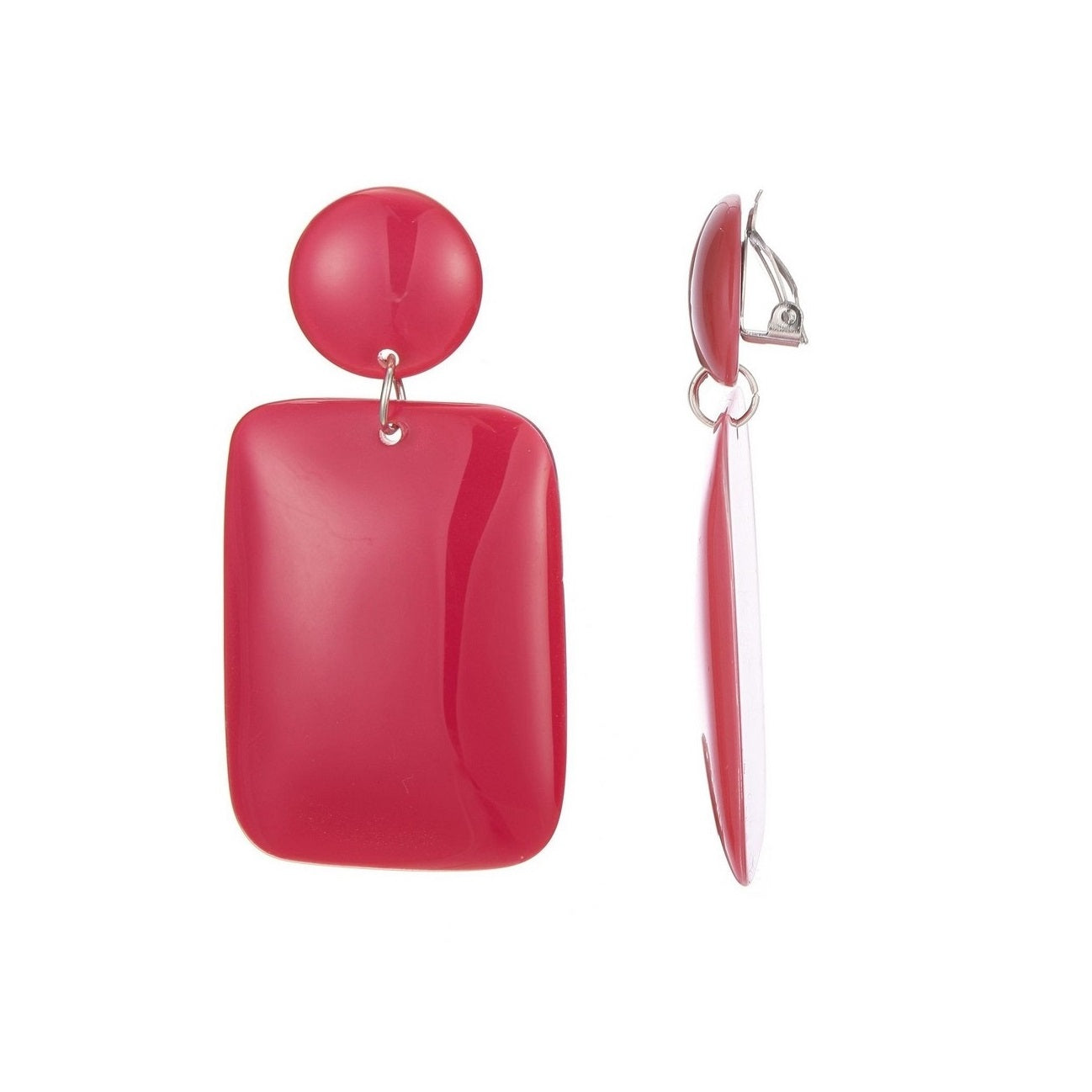 Boucles d'oreilles clip en résine – Pour oreilles non percées