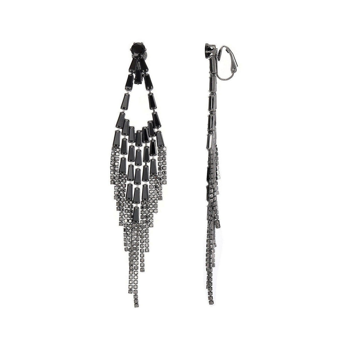 Boucle d'oreille clip strass