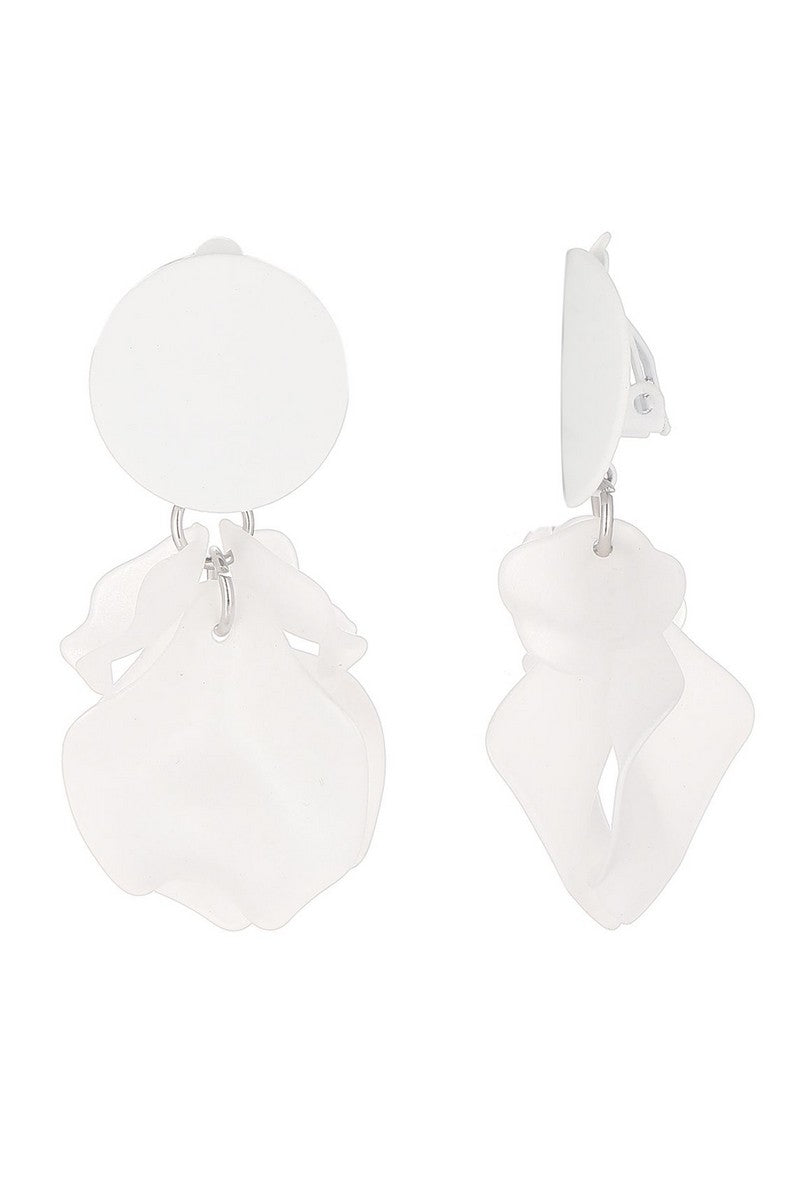 Boucles d'oreilles clip Flick en acier inoxydable