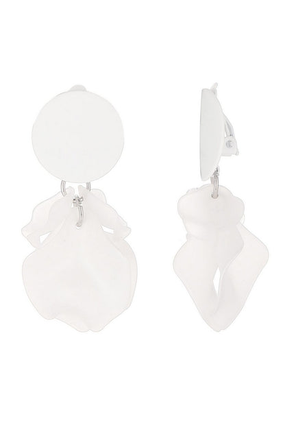 Boucles d'oreilles clip Flick en acier inoxydable