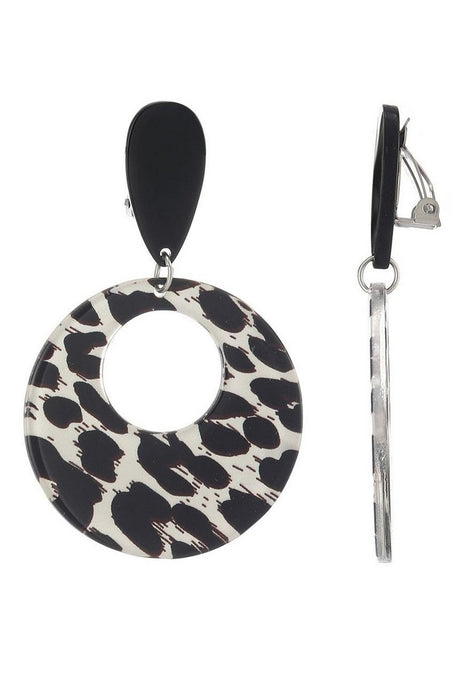 Boucles d'oreilles clip Fortune en acier inoxydable