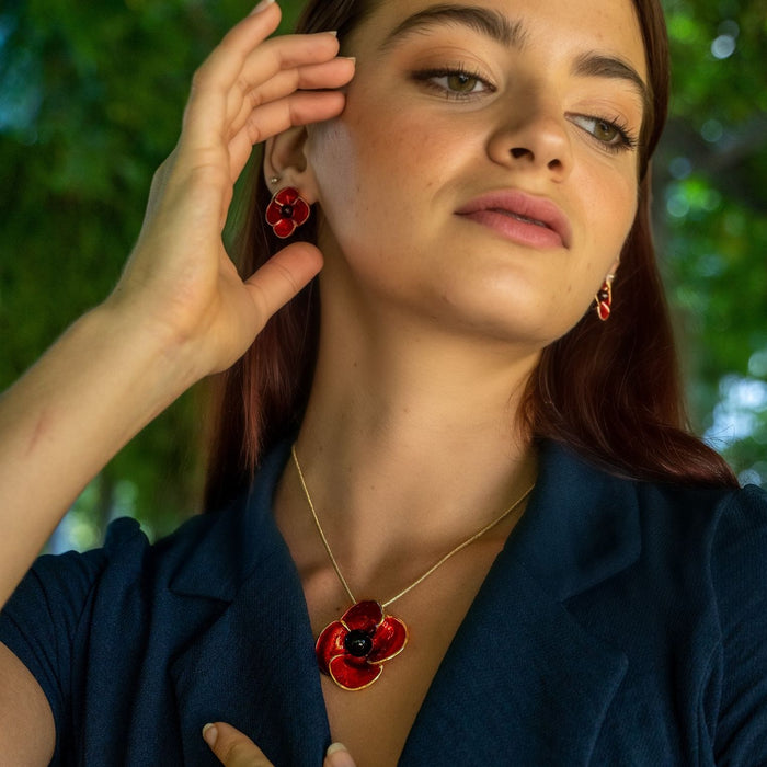 Collier coquelicot Karissa