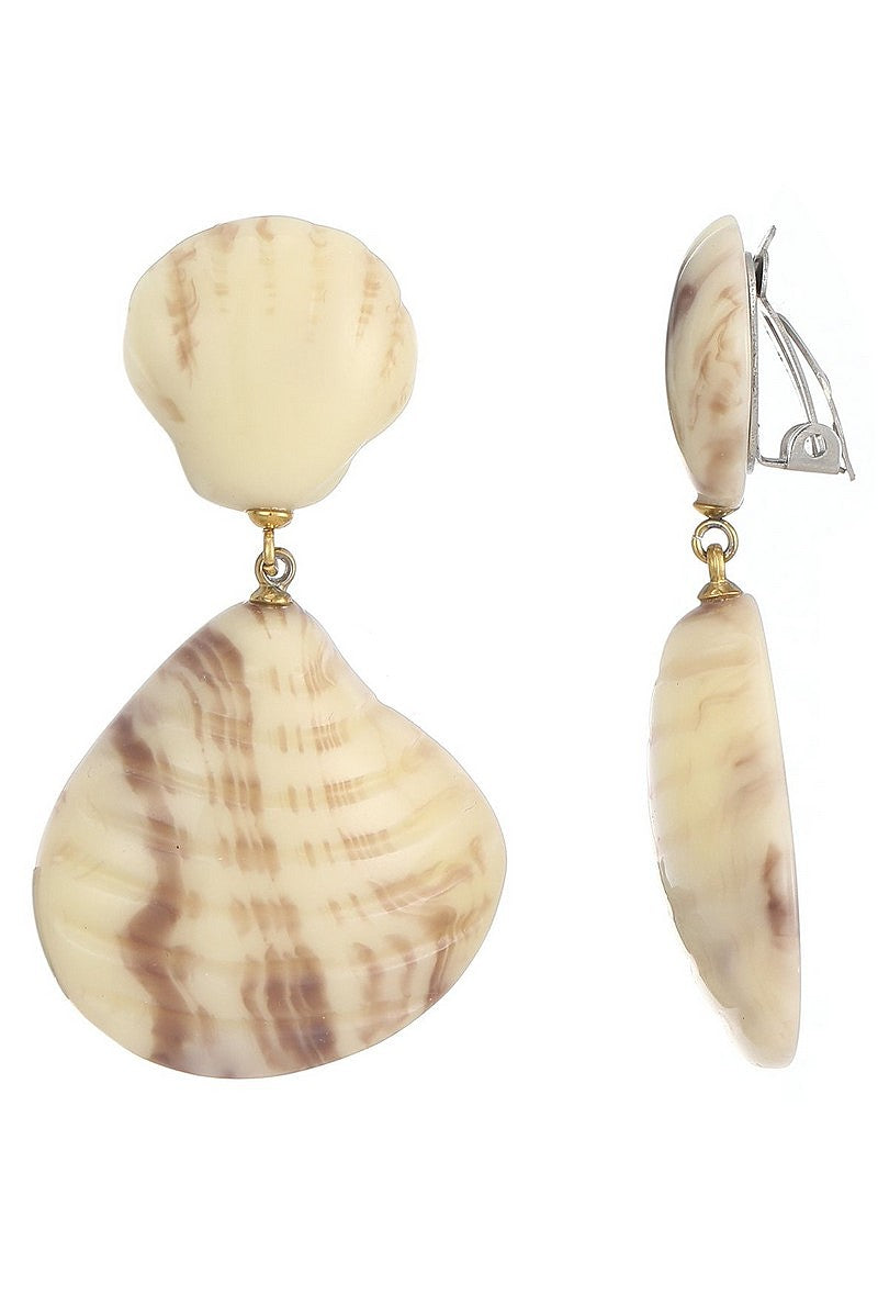 Boucles d'oreilles clip Nabla en acier inoxydable