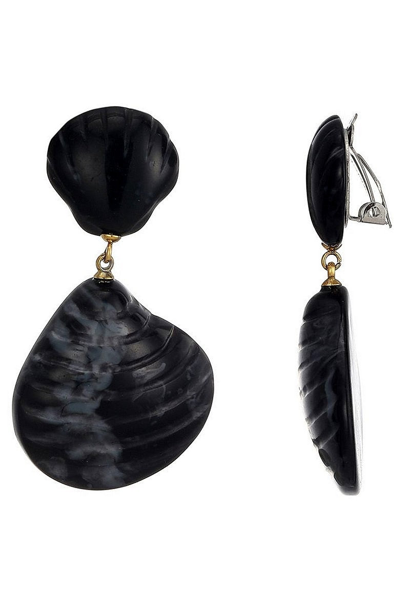 Boucles d'oreilles clip Nabla en acier inoxydable