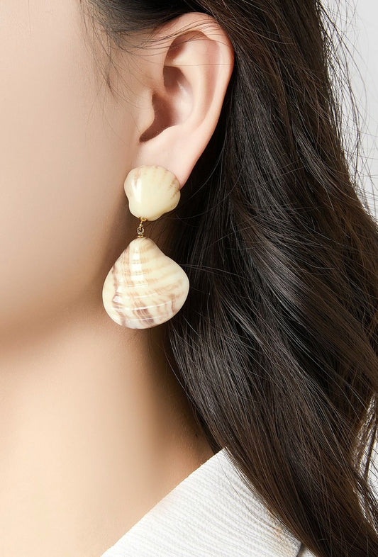 Boucles d'oreilles clip Nabla en acier inoxydable