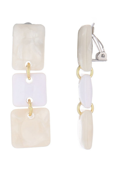 Boucles d'oreilles clip Neo en acier inoxydable
