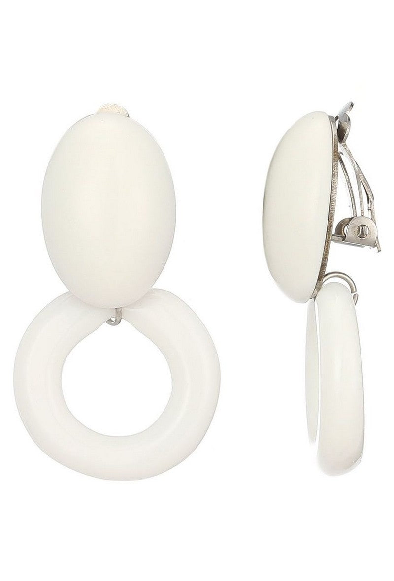 Boucles d'oreilles clip Nima en acier inoxydable